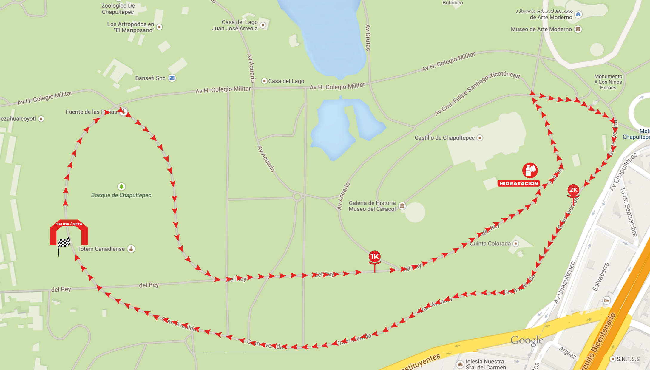 Mapa de ruta 3 km — Camina Conmigo